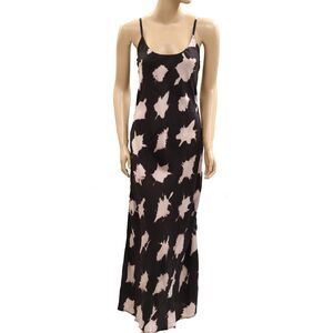 Ulla Johnson Abstract-Print Silk Maxi Dress Cocktail Resort Slip XS 285758